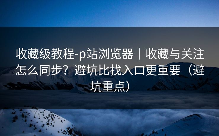 收藏级教程-p站浏览器|收藏与关注怎么同步?避坑比找入口更重要(避坑重点) 收藏级教程-p站浏览器|收藏与关注怎么同步?避坑比找入口更重要(避坑重点)